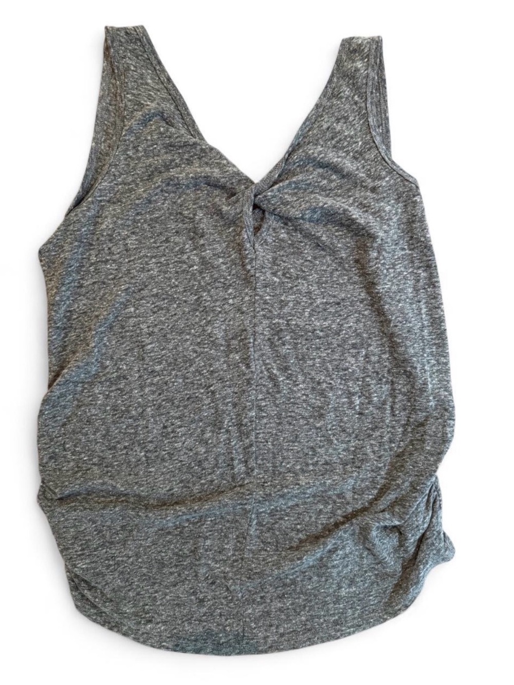 Old Navy Gray Twist-Front Keyhole Maternity Tank Top